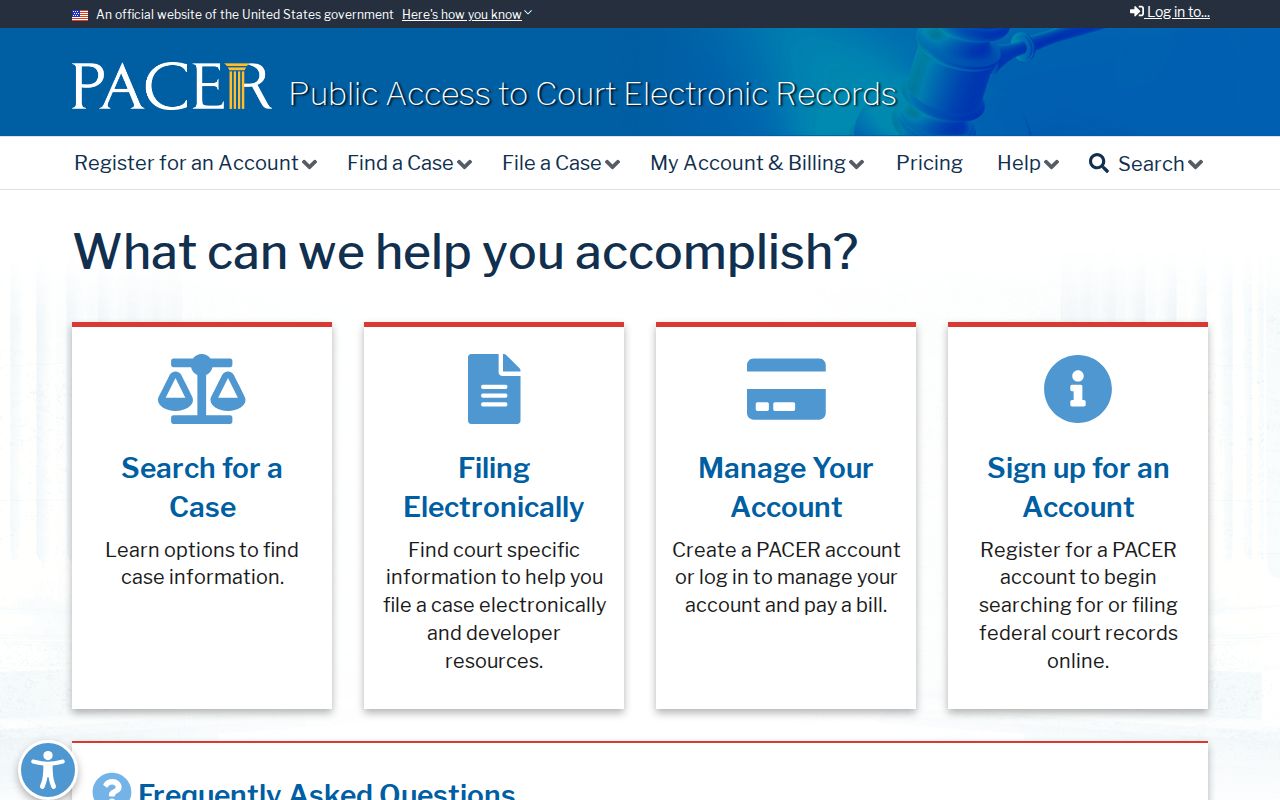 Federal PACER search outside Oscoda County criminal history systems