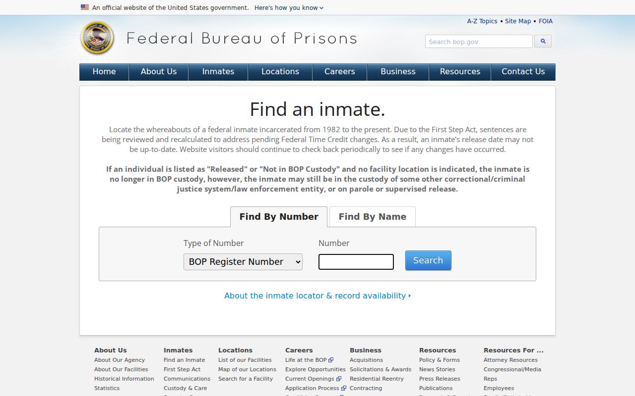 Federal inmate locator for records beyond Oscoda County